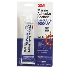 3M™ Hybrid Adhesive Sealant Fast Cure 4000 UV White, PN05280, 3 oz Tube. 05280