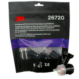 3M™ Performance Gravity HVLP Atomizing Head Refill Kit 26720, Red, 2.0 26720