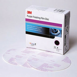 3M™ Hookit™ Purple Finishing Film Abrasive Disc 260L, 30670, 6 in, P800, 50 discs per carton
