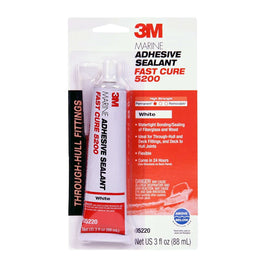3M™ Marine Adhesive Sealant 5200 Fast Cure White, PN05220, 3 oz Tube. 05220