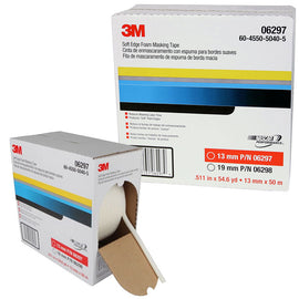 3M™ Soft Edge Foam Masking Tape, 06297, 13 mm x 50 m, 1 per case