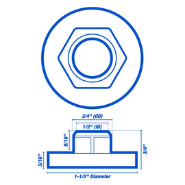 Replacement Flange Nut for #51824      50933