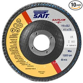 United Abrasives- SAIT 73689 4-1/2-Inch 120 Grit Zirconium United Abrasives- SAITlam UK Fiberglass Backing Sanding Disc,