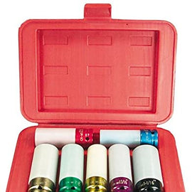 Astro 7870 7pc. Impact Socket Set – Chrome Protective Plastic Sleeves and Shallow Broach