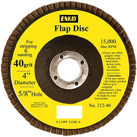 ENKAY FLAP SANDING/GRINDING DISC 4 1/2 #40 (7/8) 313-40