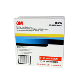 3M™ Soft Edge Foam Masking Tape, 06297, 13 mm x 50 m, 1 per case