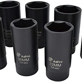 Astro 78866 6 Point Axle Nut Socket Set 8 Pieces