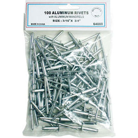 All Aluminum Rivets - 3/16" x 3/4" 64060