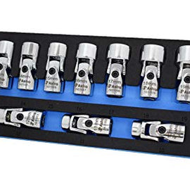 Astro 74310 10pc 3/8″ Drive Flex Socket Set – 6 Point – Metric