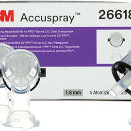 3M™ Accuspray™ Atomizing Head Refill Pack for 3M™ PPS™ Series 2.0, 26618, Clear, 1.8 mm, 4 nozzles per pack