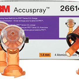 3M™ Accuspray™ Atomizing Head Refill Pack for 3M™ PPS™ Series 2.0, 26614, Orange, 1.4 mm, 4 nozzles per pack.