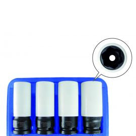 Astro 7404 Flank Bite Damaged Lug Nut Socket Set w/ Spinning Protective Sleeves