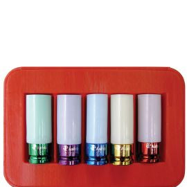 Astros 7835 5pc. Impact Socket Set – Chrome Protective Plastic Sleeves and Shallow Broach