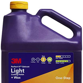 3M PERFECT-IT GELCOAT LIGHT CUT POLISH + WAX QUART MARINE 36111