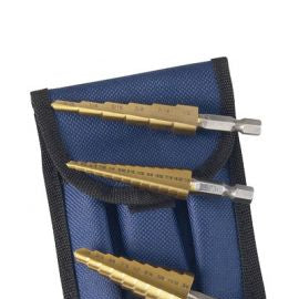Astro 9445 Titanium Step Drill Bit Set (1/8″ – 1/2″ , 3/16″ – 1/2″, 1/4″ – 3/4″)