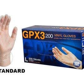 AMMEX GPX3D 200 VINYL PF IND GLOVES LARGE (BOX OF 200) PX3D46100