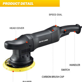 6" (150mm) BLACK DUAL ACTION POLISHER BY AUTOCARE (21mm) A02PO24-US