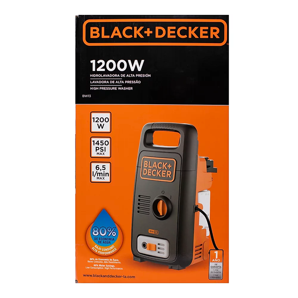BLACK + DECKER BW13-B3 1200W ELECTRIC PRESSURE WASHER 1450 PSI
