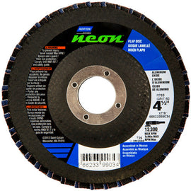 NORTON 4.5" TYPE 29 FLAP DISC 7/8" #120 NORTON NEON 66623399175