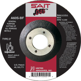 United Abrasives CUTT OFF-D/C4-1/2X. 045X7/8 (25) 22021S