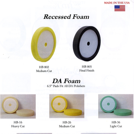 Hi-Tech Industries 8" FINAL FINISH BLACK RECESSED FOAM PAD HB805