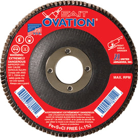 United Abrasives SAIT 78011  4. 5 X 7/8 120 High Density Flap Disc - Type 27