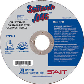 United Abrasives- SAIT 23184 Saitech High Performance Cut-Off Wheels (Type 1/Type 41 Flat) 7" x .045" x 5/8"