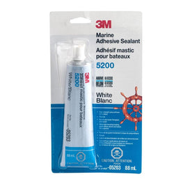 3M™ Marine Adhesive Sealant 5200 White, 05203, 3 oz Tube.